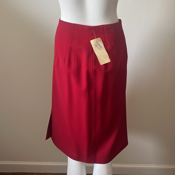 Classiques Wool Elegant Red Women's Skirt Size 14 New With Tag - Picture 4 of 7